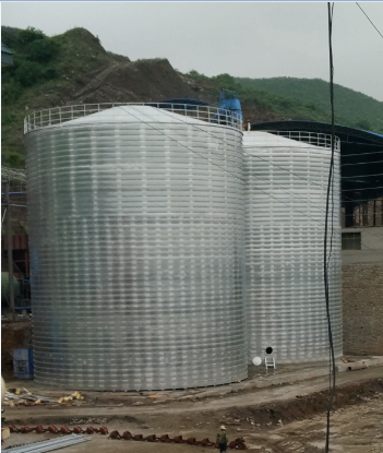 会理粮食钢板仓的安装全过程不用热焊接